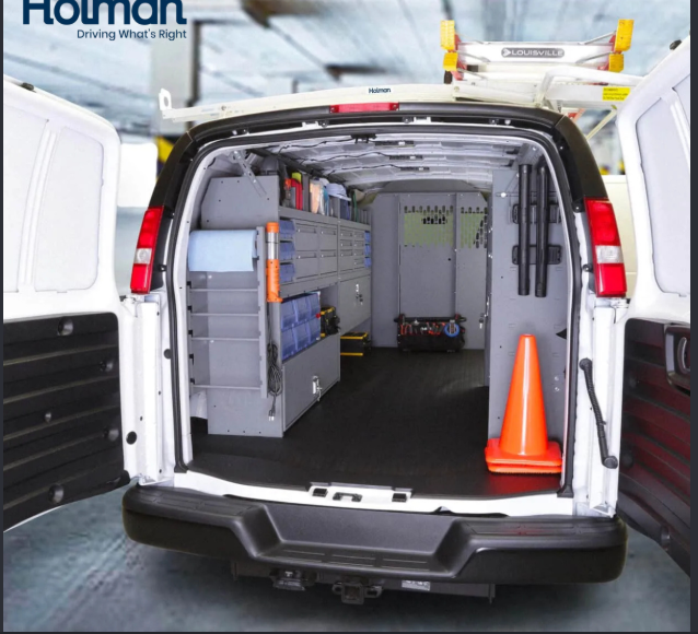 Holman cargo-van upfitting product example supplied by Creech