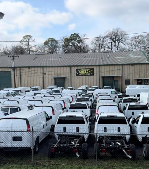 Fleet vehicles at Creech